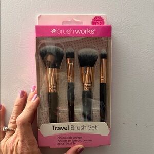 Travel Brush Set - Black and Gold